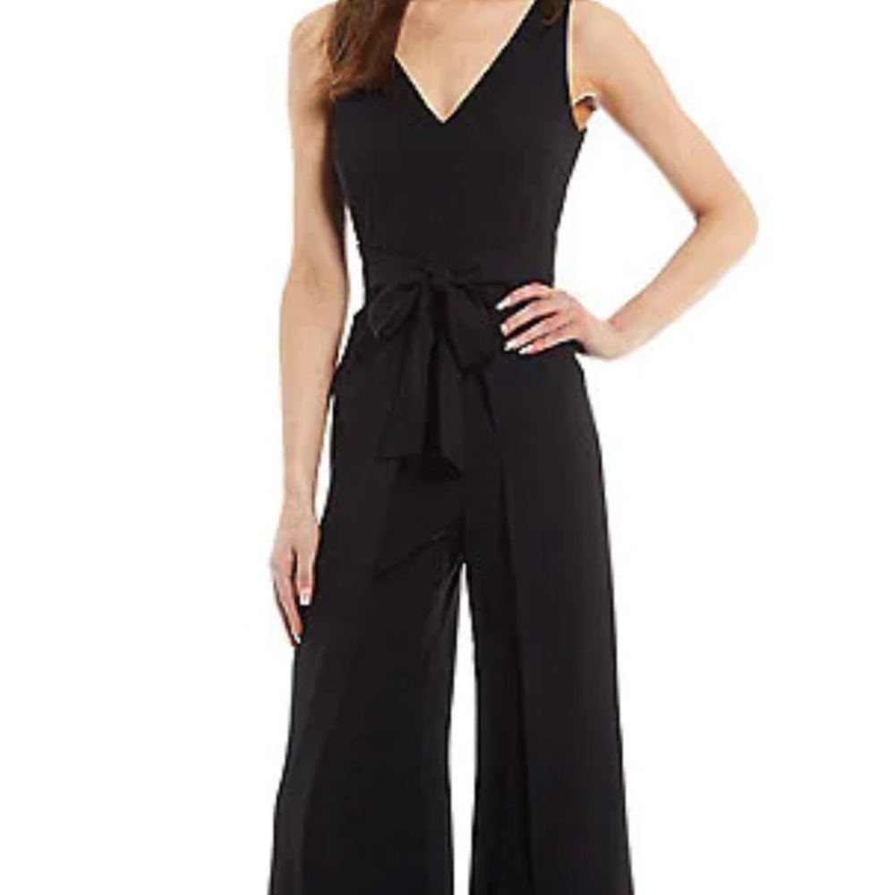 BCBG Maxazria wrap jumpsuit black small romper dress